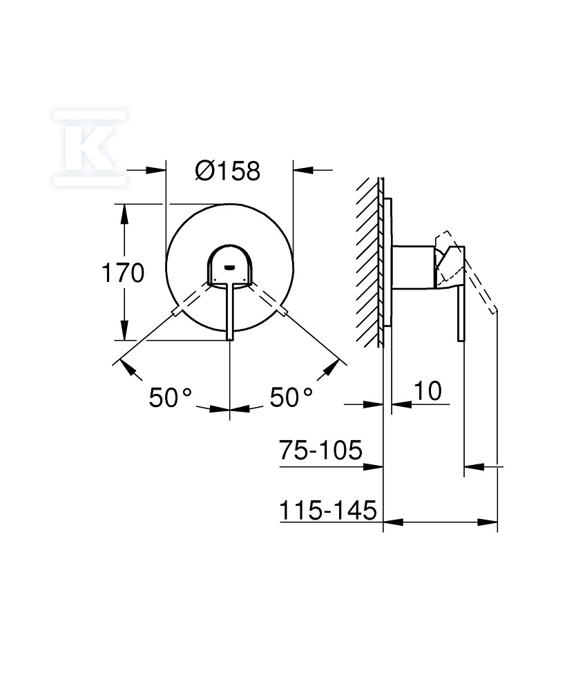 GROHE Plus Одноважільний змішувач для - 24059AL3