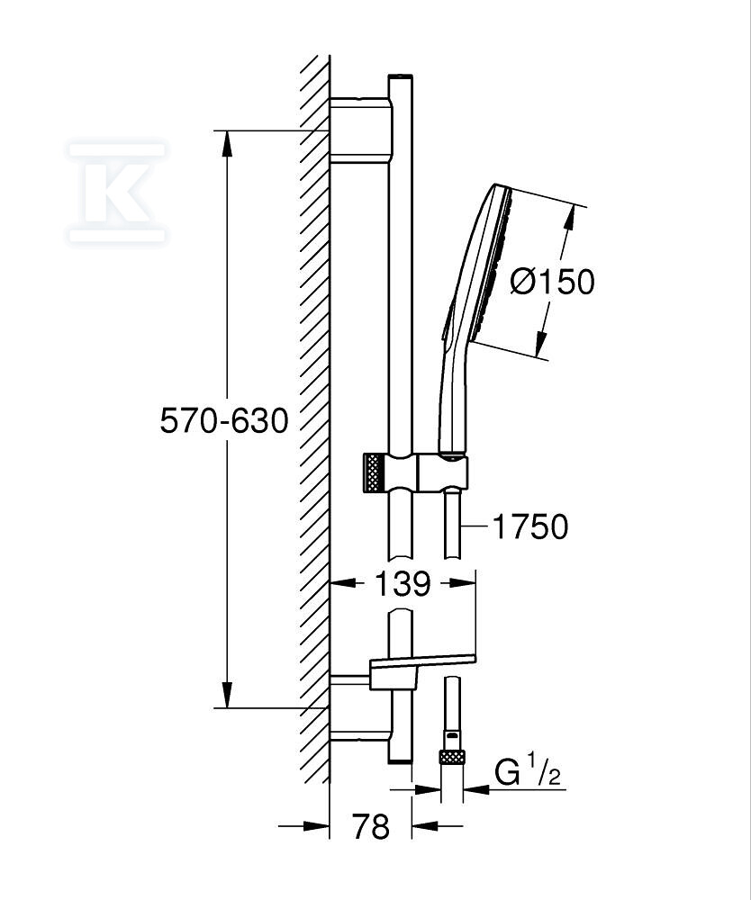 Rainshower SmartActive 150 Набір з - 26592LS0