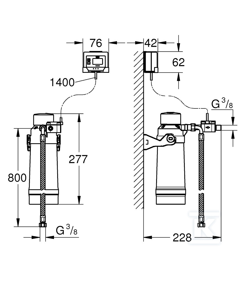 Головка фільтра GROHE Red, для жорсткої - 40438001