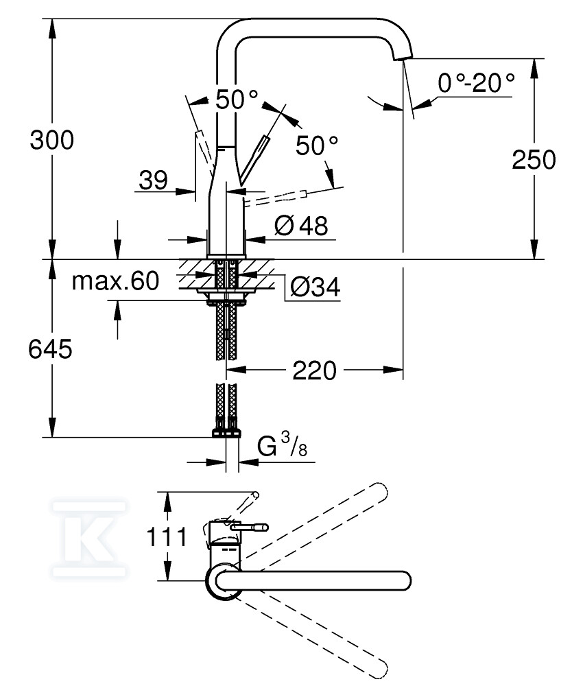 Grohe Essence одноважільний змішувач - 30505KF0