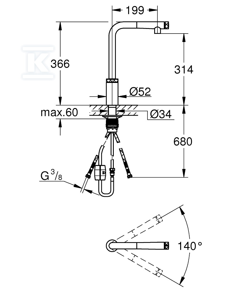 Minta SmartControl Змішувач для мийки - 31613000