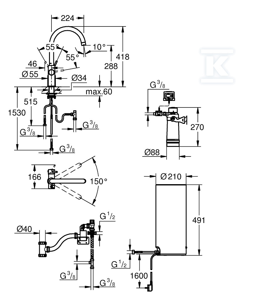 GROHE Red Duo Кухонна система - 30079DC1