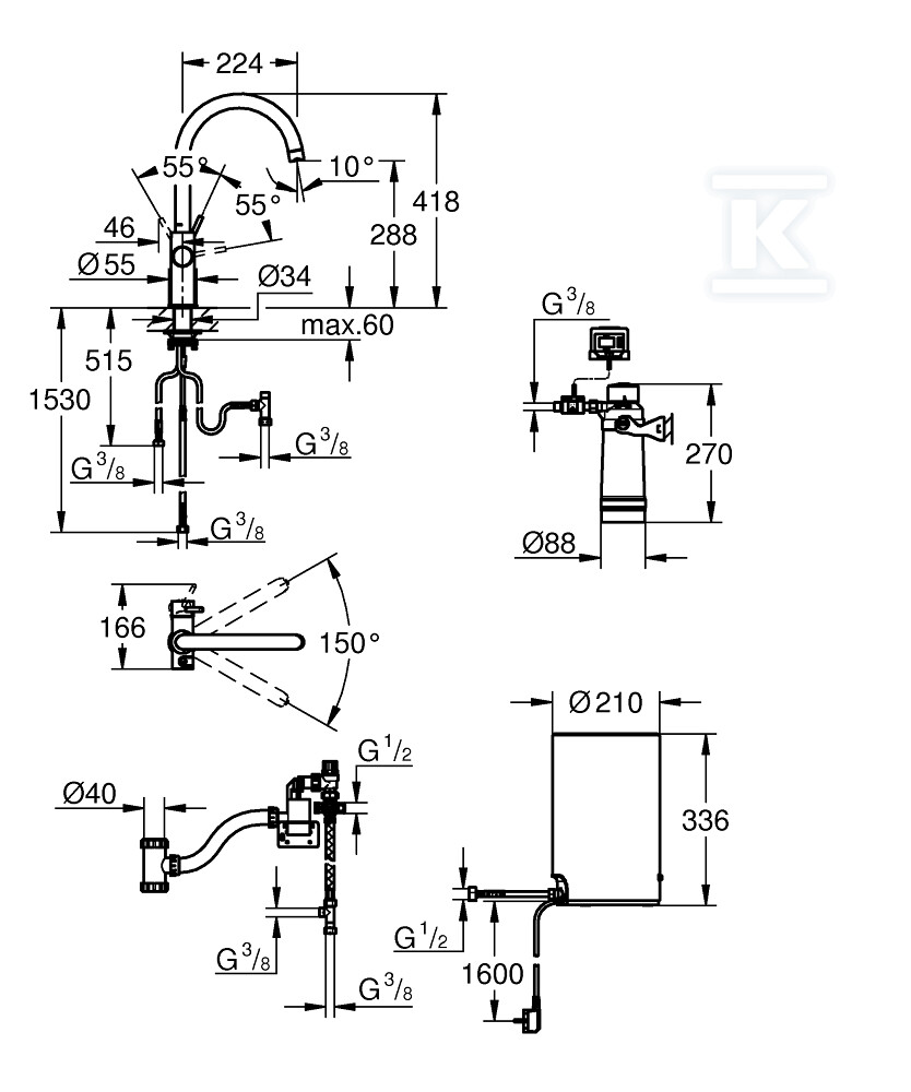 GROHE Red Duo Кухонна система - 30083DC1