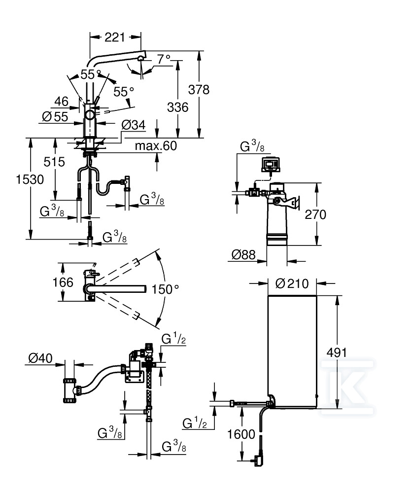 GROHE Red Duo Кухонна система - 30325DC1