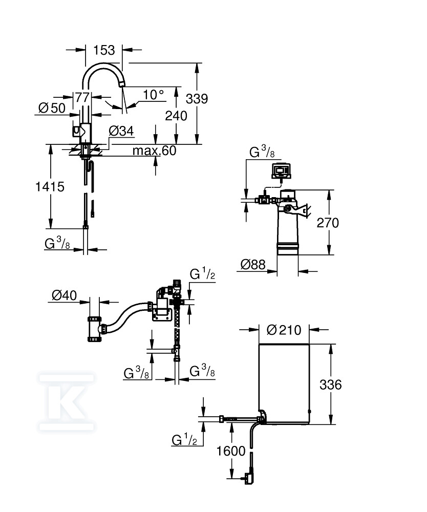GROHE Red Duo Кухонна система - 30085DC1