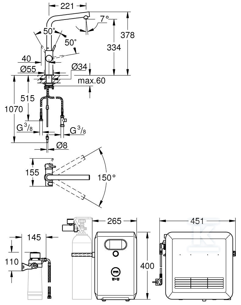 Професійний набір GROHE Blue з - 31347003