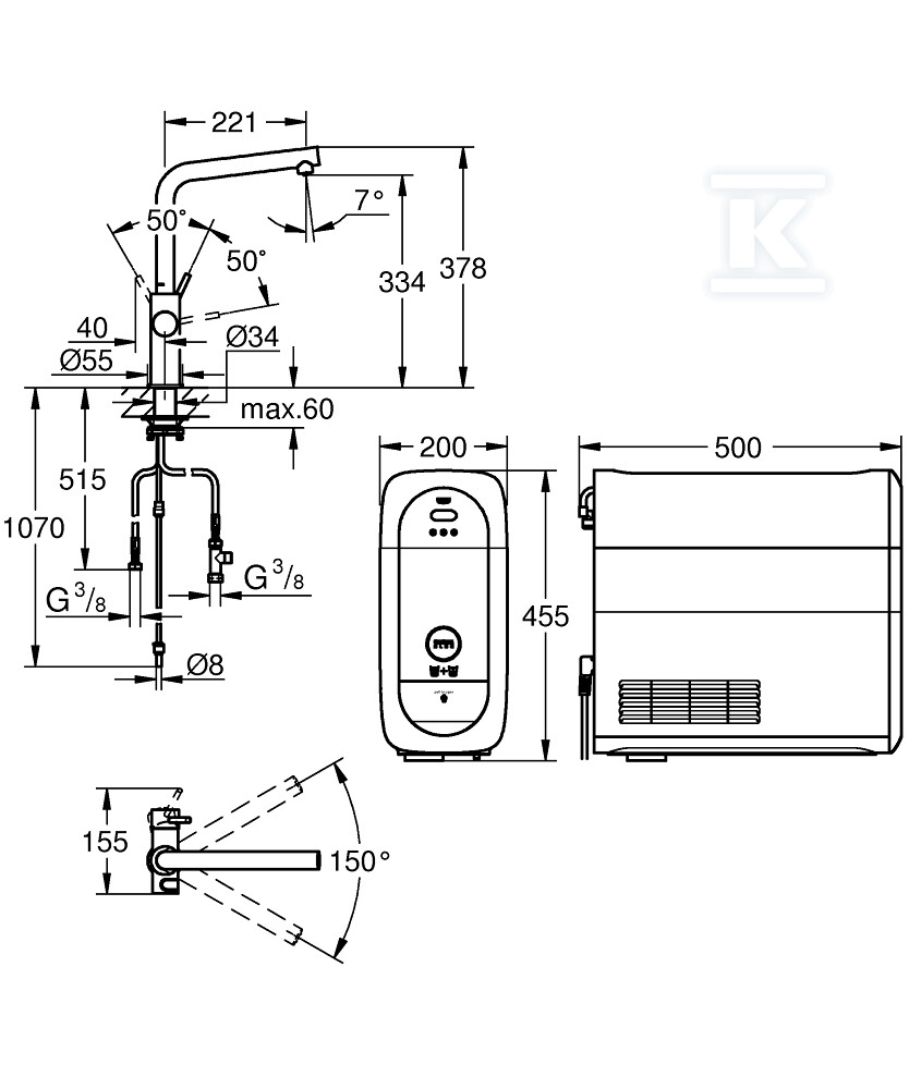 Стартовий набір GROHE Blue Home з - 31454DC1