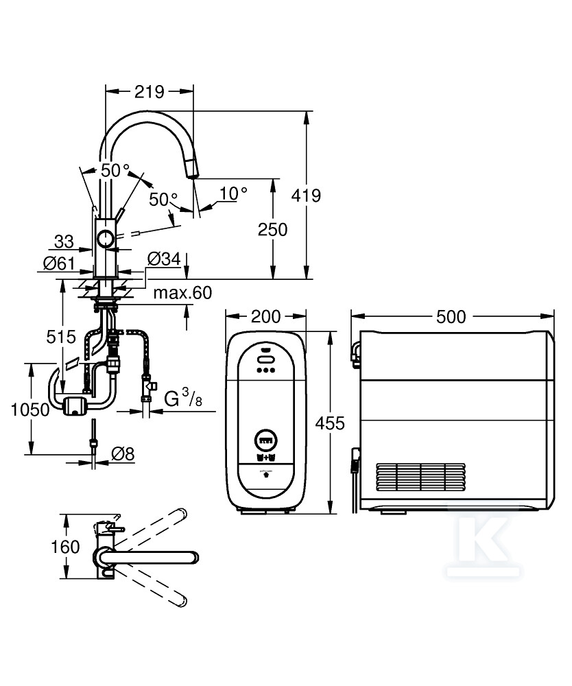 Стартовий набір GROHE Blue Home з - 31541DC0