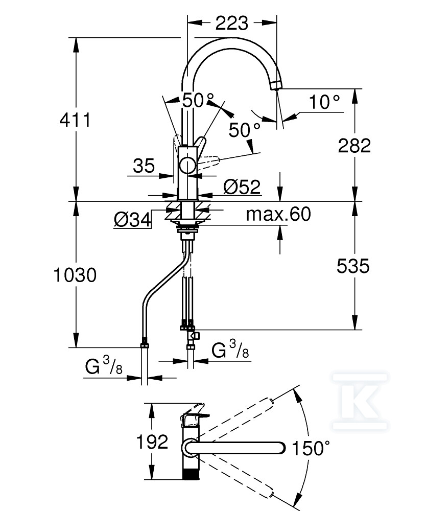 Фільтр-змішувач Grohe Blue Pure - 30580000
