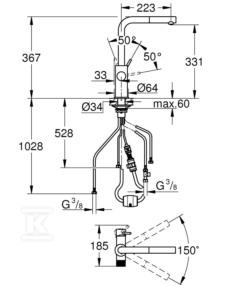 Фільтр-змішувач Grohe Blue Pure Minta з - 30590000
