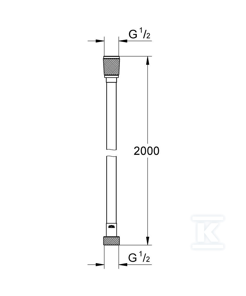 Silverflex Wąż prysznicowy, chrom, 2000 - 27137001