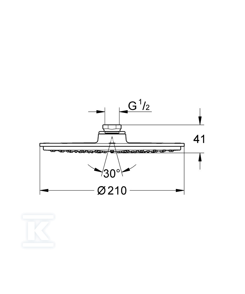 Rainshower Cosmopolitan 210 Верхній - 28373000