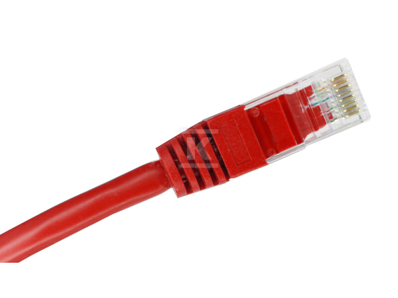 Cablu patch U/UTP cat.6 PVC 0.25m roșu - KKU6CZE0.25