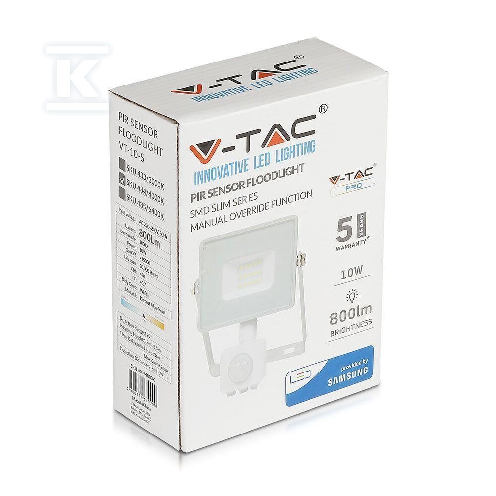Naświetlacz LED V-TAC 10W SAMSUNG CHIP - 435