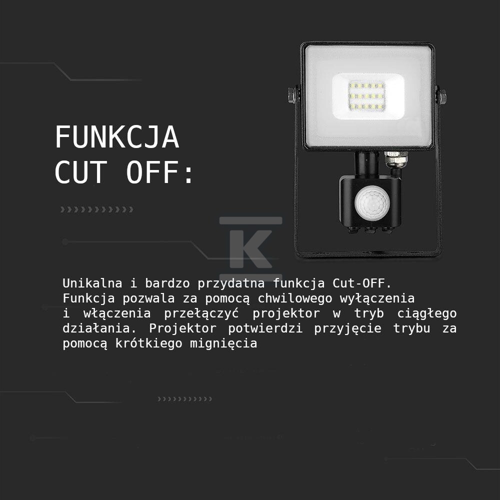 Naświetlacz LED V-TAC 10W SAMSUNG CHIP - 435