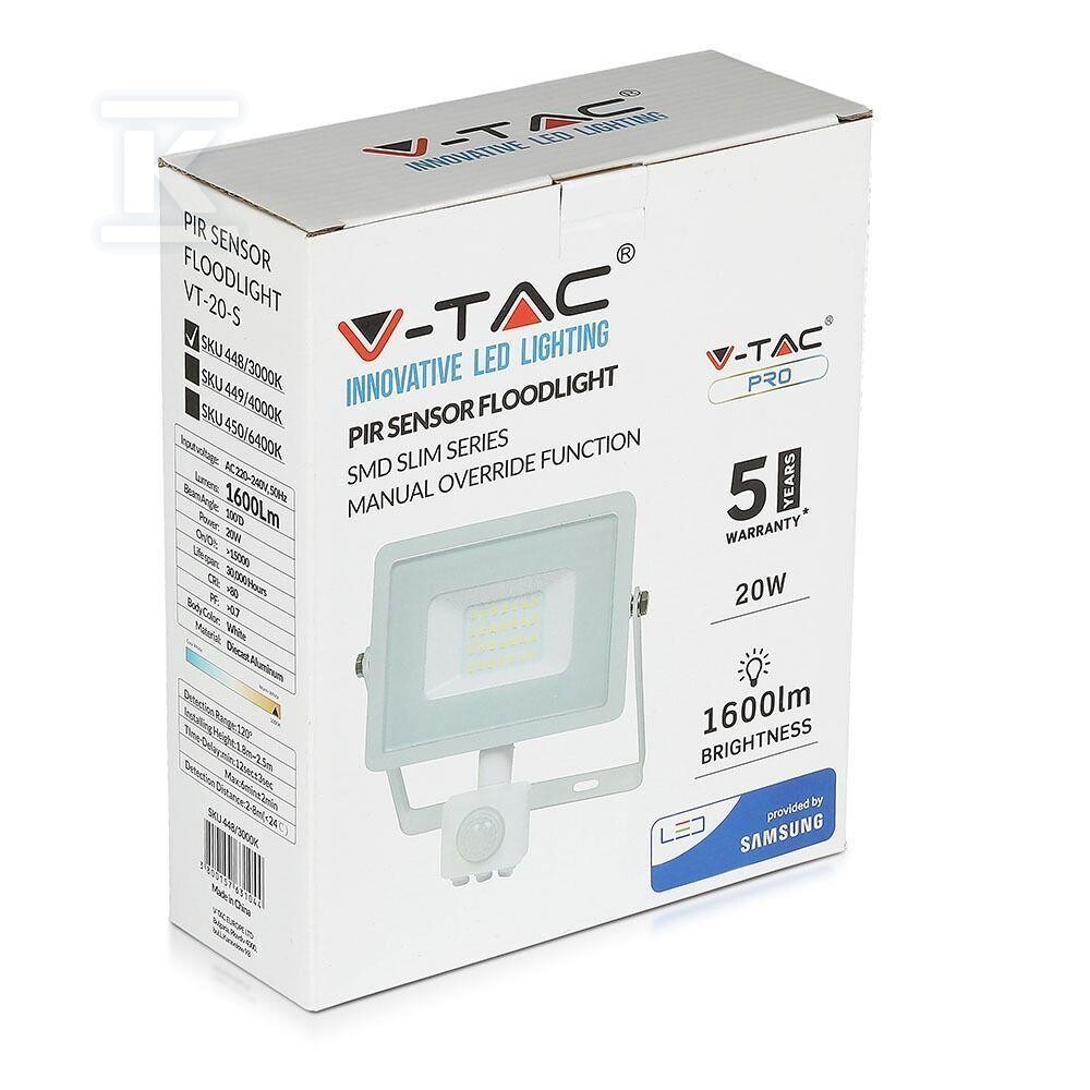 Naświetlacz LED V-TAC 20W SAMSUNG CHIP - 448