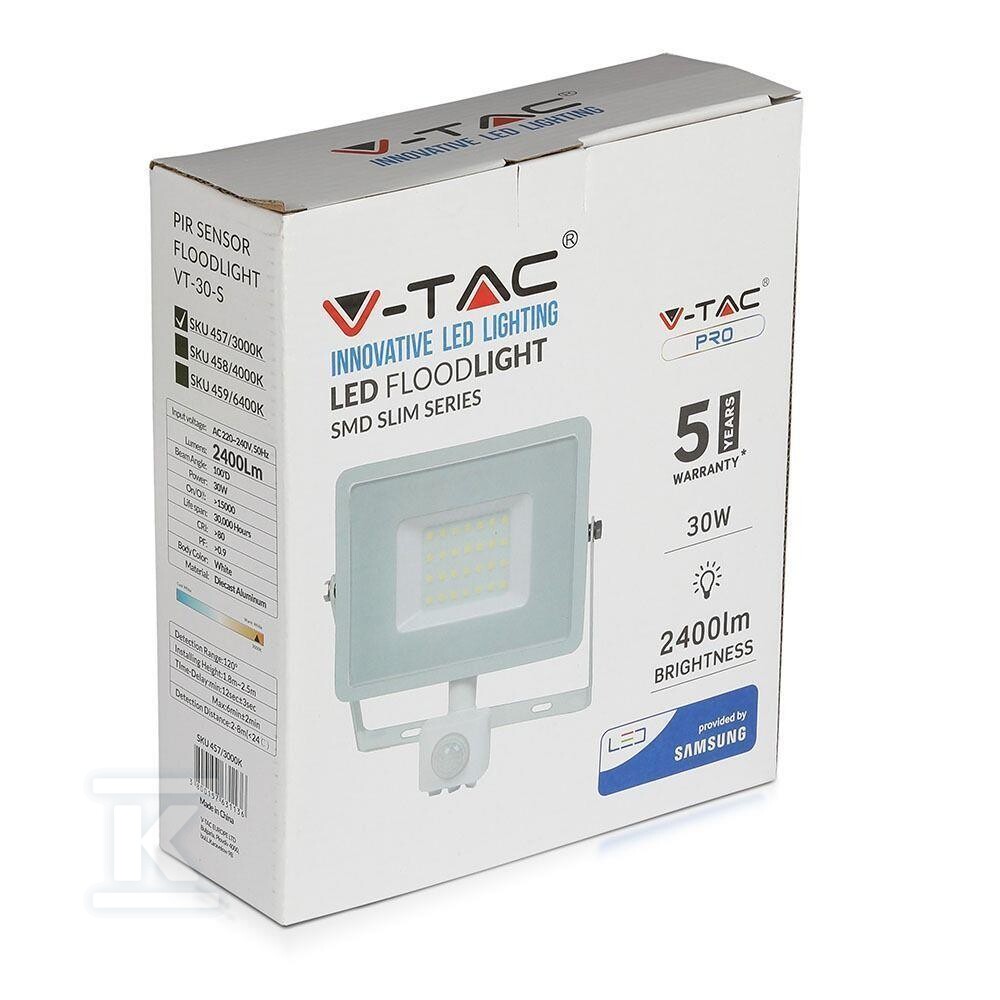 Naświetlacz LED V-TAC 30W SAMSUNG CHIP - 457