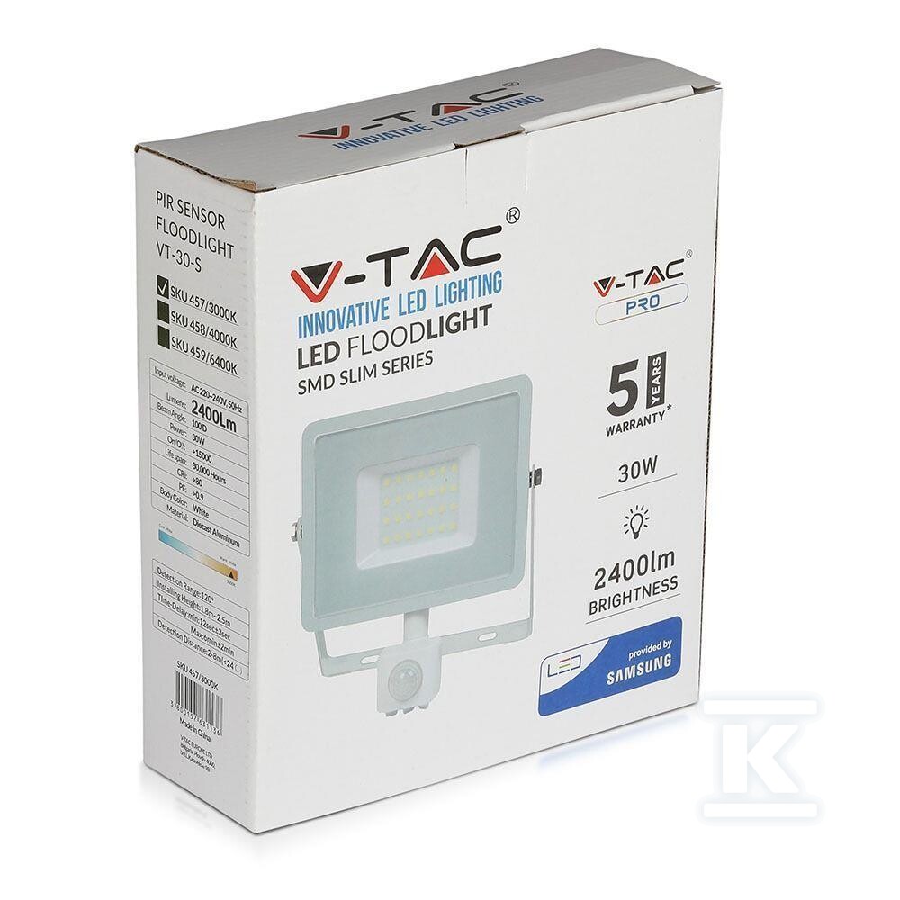 Naświetlacz LED V-TAC 30W SAMSUNG CHIP - 459