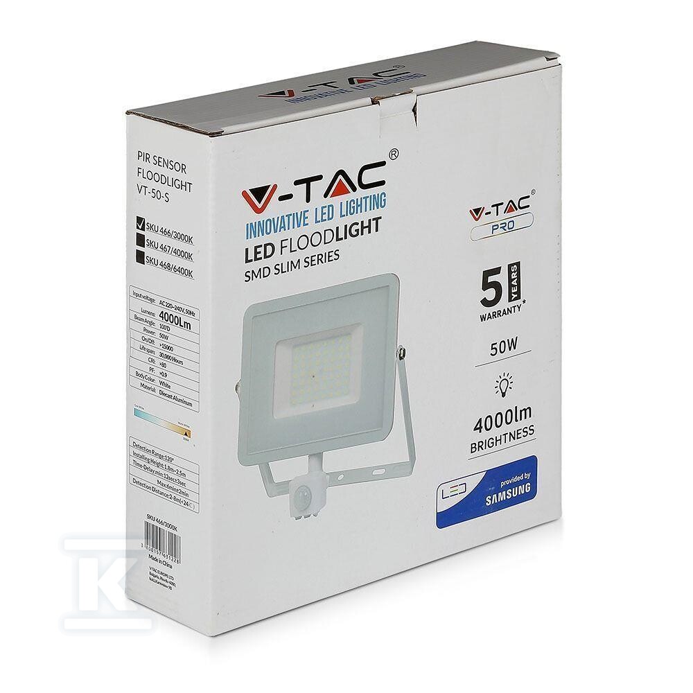 Naświetlacz LED V-TAC 50W SAMSUNG CHIP - 466