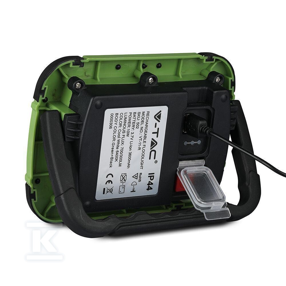 Naświetlacz LED V-TAC 10W ładowalny USB - 20038