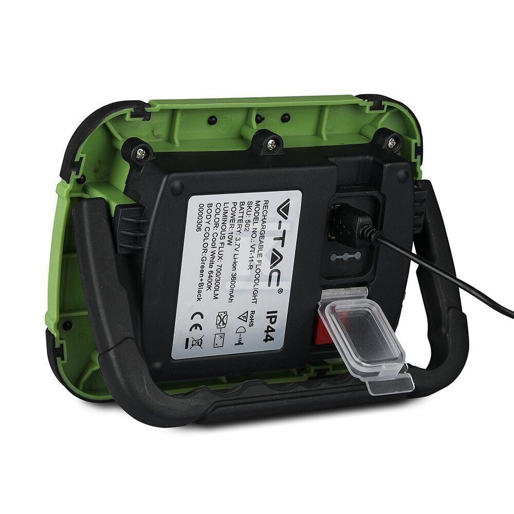 Naświetlacz LED V-TAC 10W ładowalny USB - 502