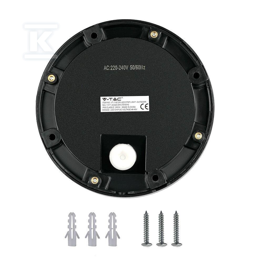 Oprawa schodowa 2W LED V-TAC czarna - 1316