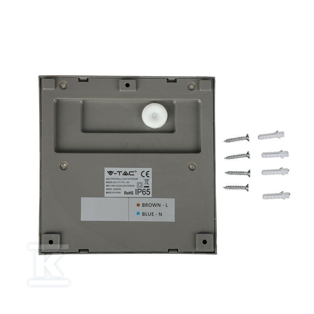 Oprawa ścienna elewacyjna 3W LED V-TAC - 1401