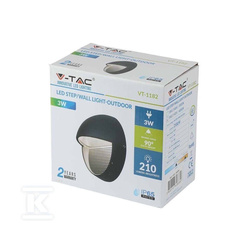 Oprawa ścienna elewacyjna 3W LED V-TAC - 1405