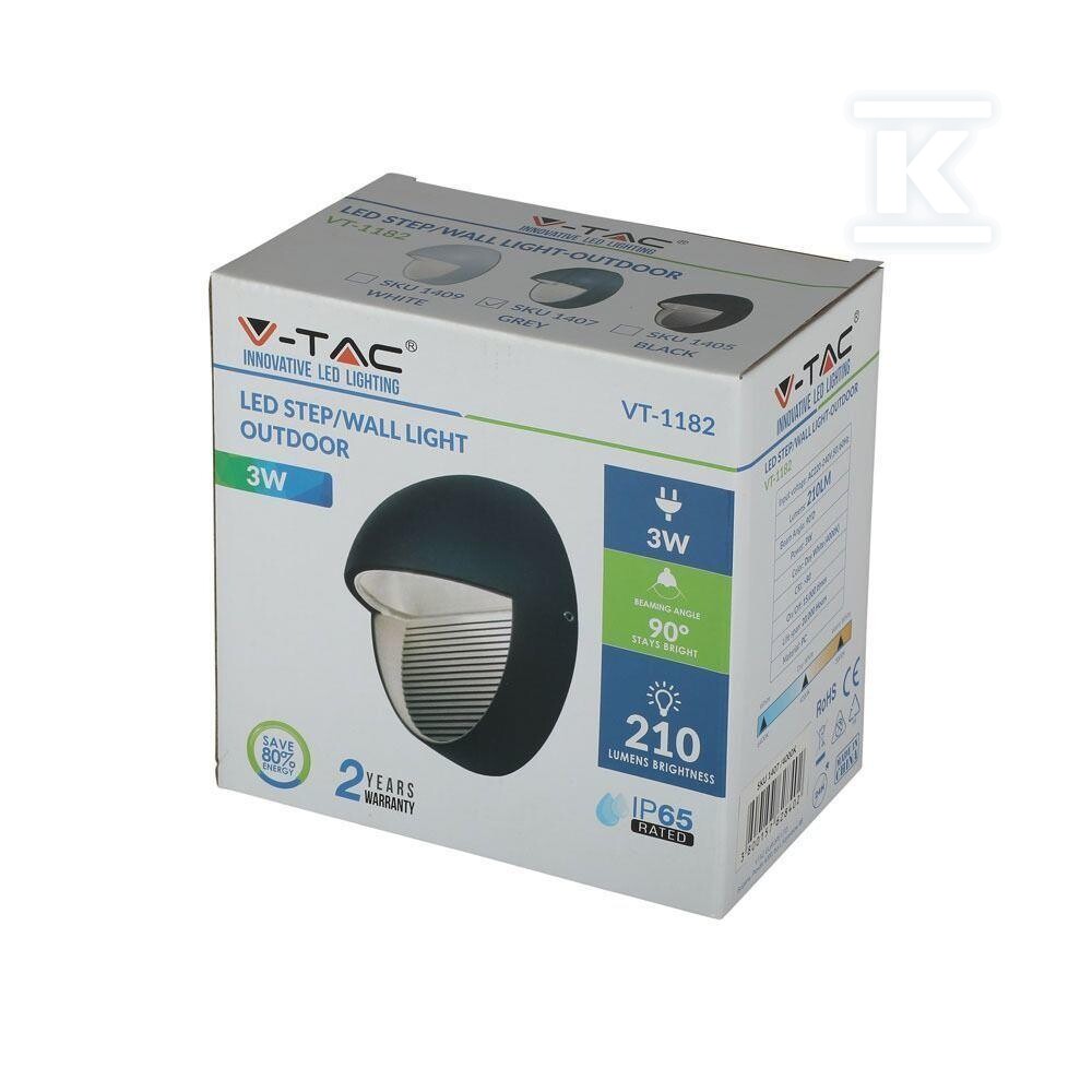 Oprawa ścienna elewacyjna 3W LED V-TAC - 1406