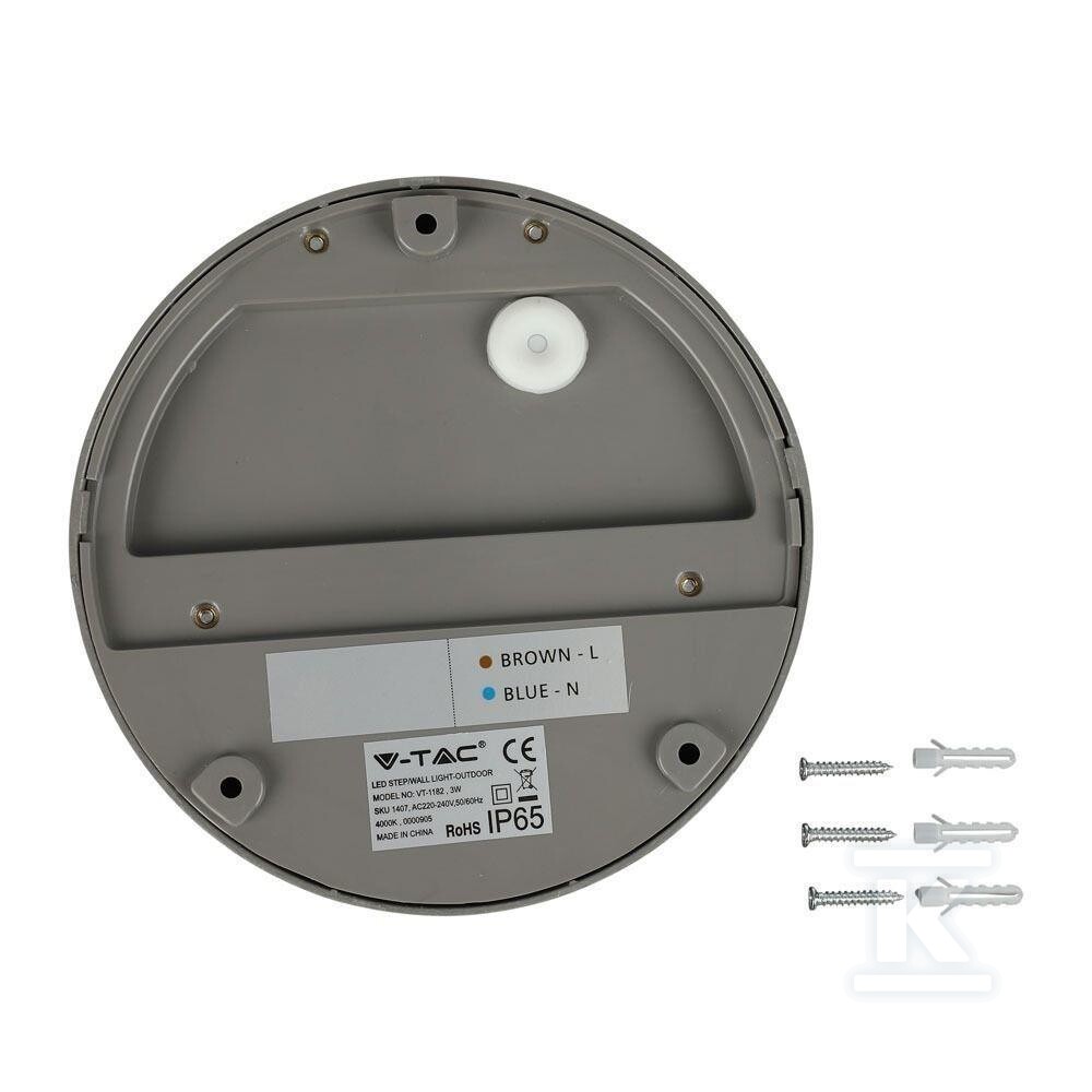 Oprawa ścienna elewacyjna 3W LED V-TAC - 1406
