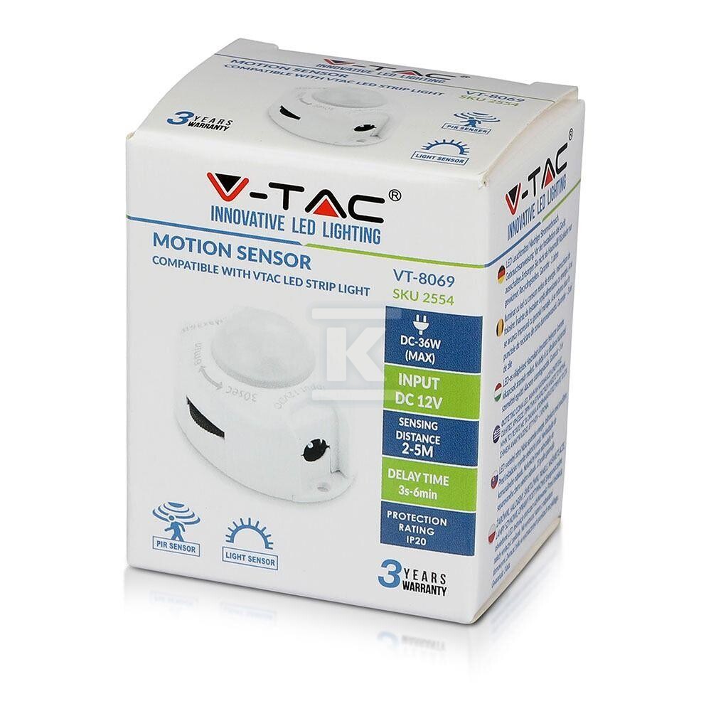 Czujnik ruchu uniwersalny do taśm LED - 2554