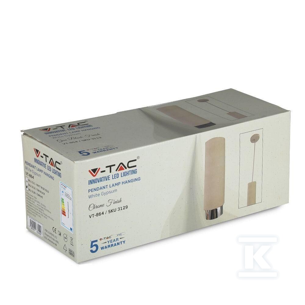 Oprawa zwieszana V-TAC gips beton GU10 - 3129