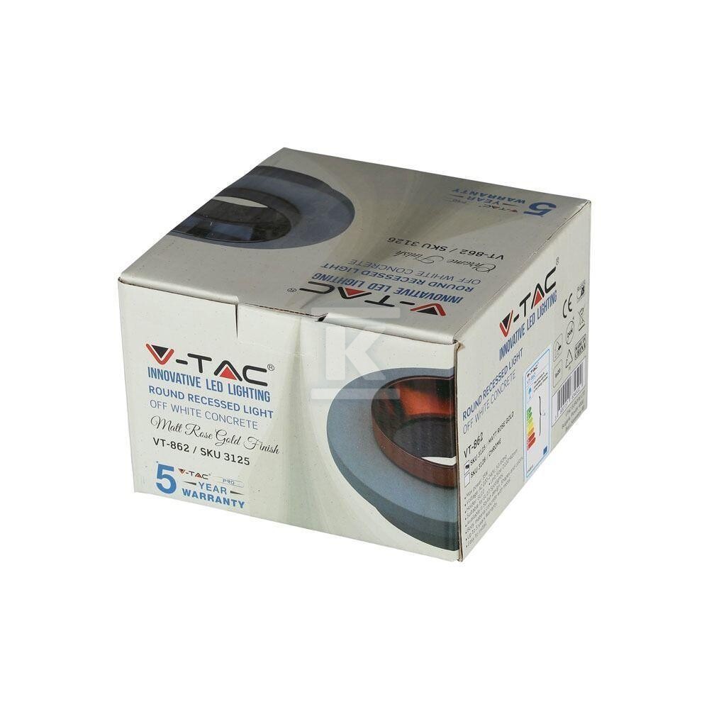 Oczko V-TAC gips beton GU10 okrągłe - 3125
