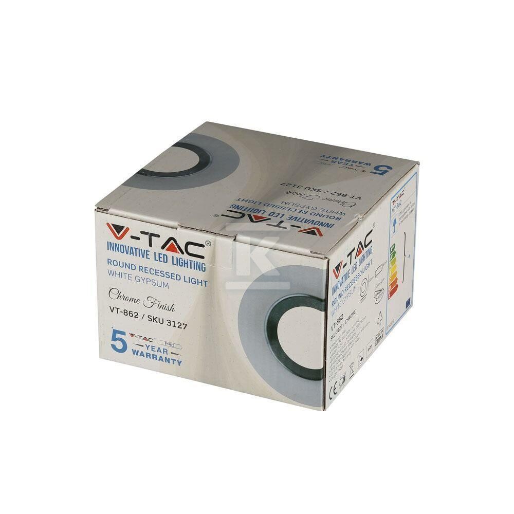 Oczko V-TAC gips beton GU10 okrągłe - 3127