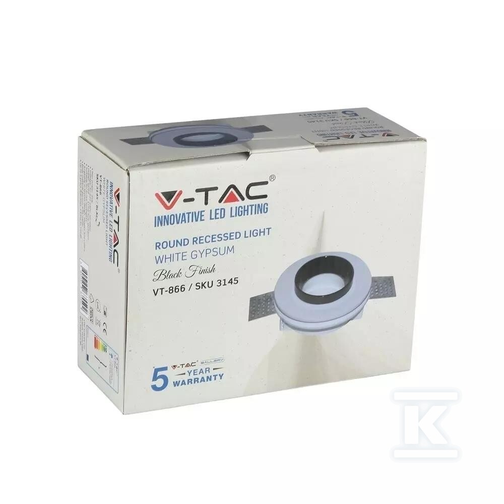 Oczko V-TAC gips GU10 okrągłe - 3145