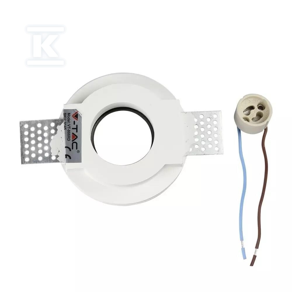 Oczko V-TAC gips GU10 okrągłe - 3146