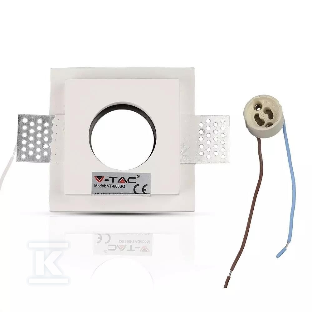 Oczko V-TAC gips GU10 kwadrat - 3149