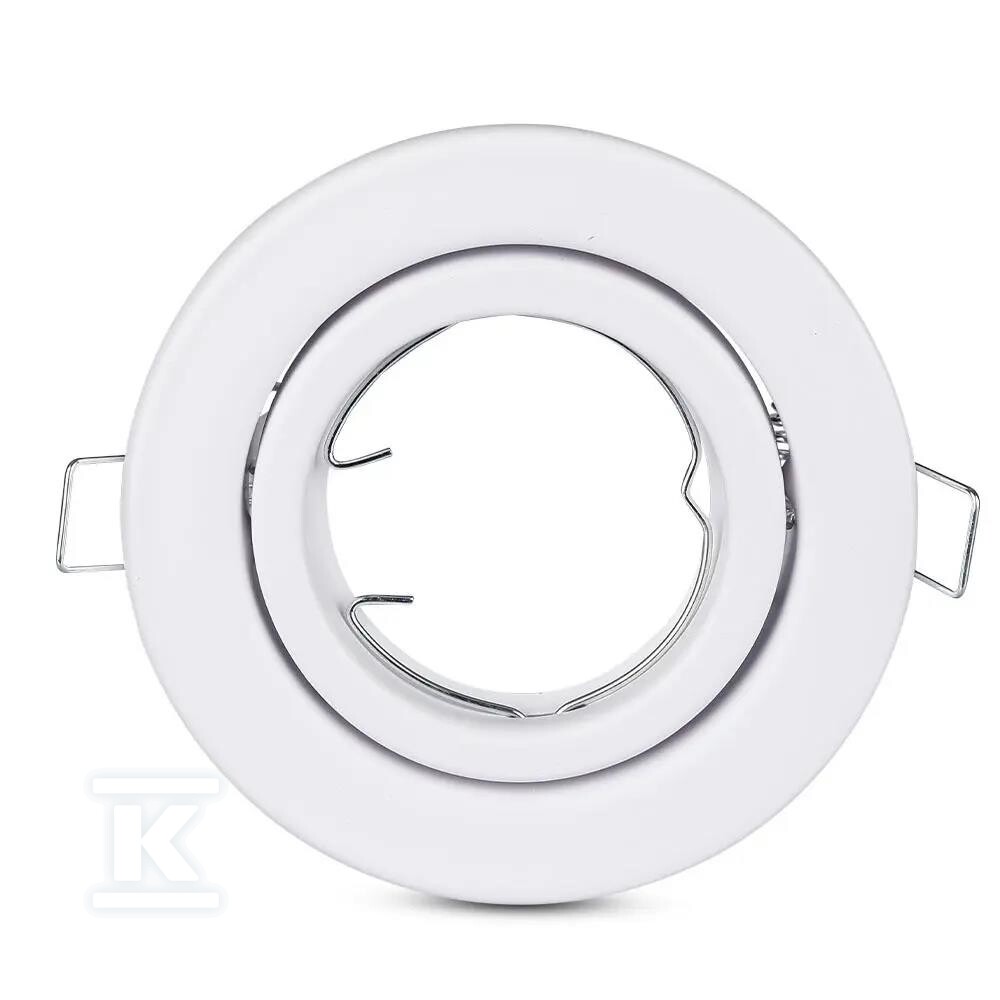Oczko V-TAC GU10 okrągłe ruchome białe - 3469