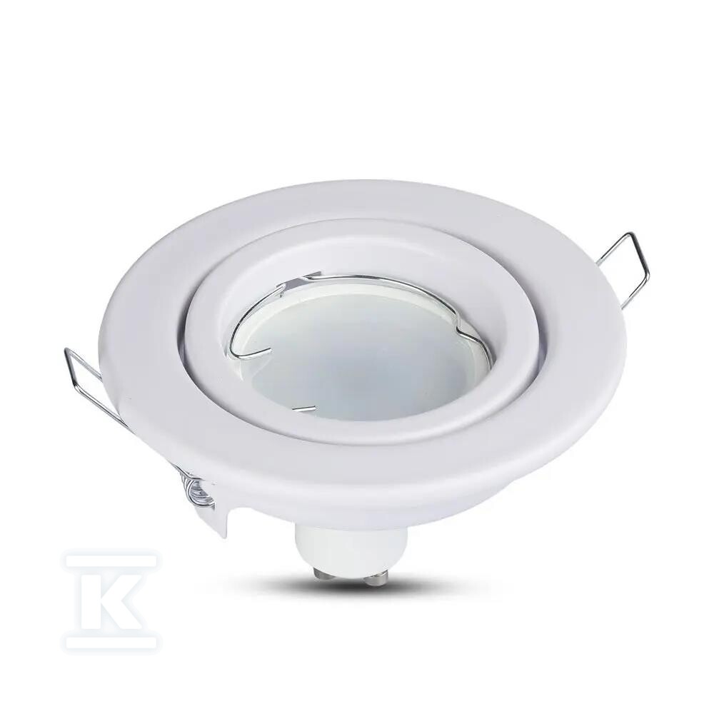 Oczko V-TAC GU10 okrągłe ruchome białe - 3469