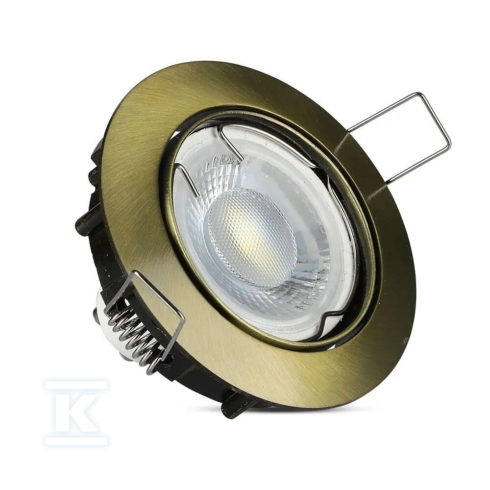 Oczko V-TAC GU10 okrągłe ruchome złoty - 8579