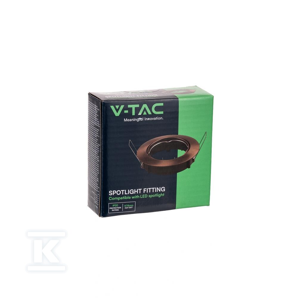 Oczko V-TAC GU10 okrągłe ruchome miedź - 8580
