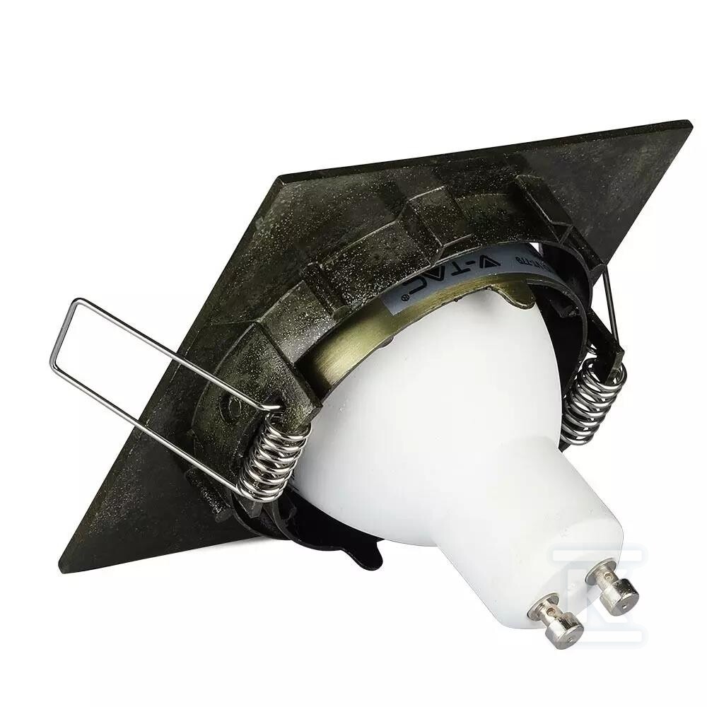 Oczko V-TAC GU10 kwadrat ruchome złoty - 8581