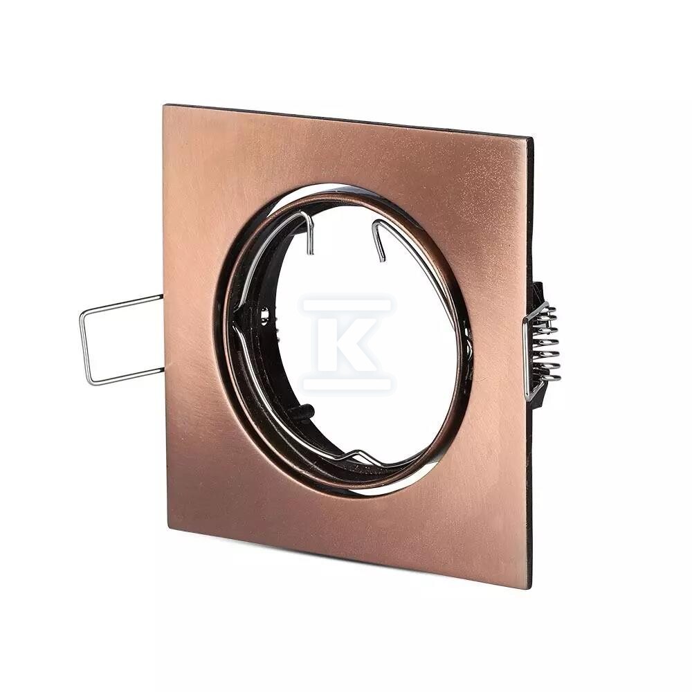 Oczko V-TAC GU10 kwadrat ruchome miedź - 8582