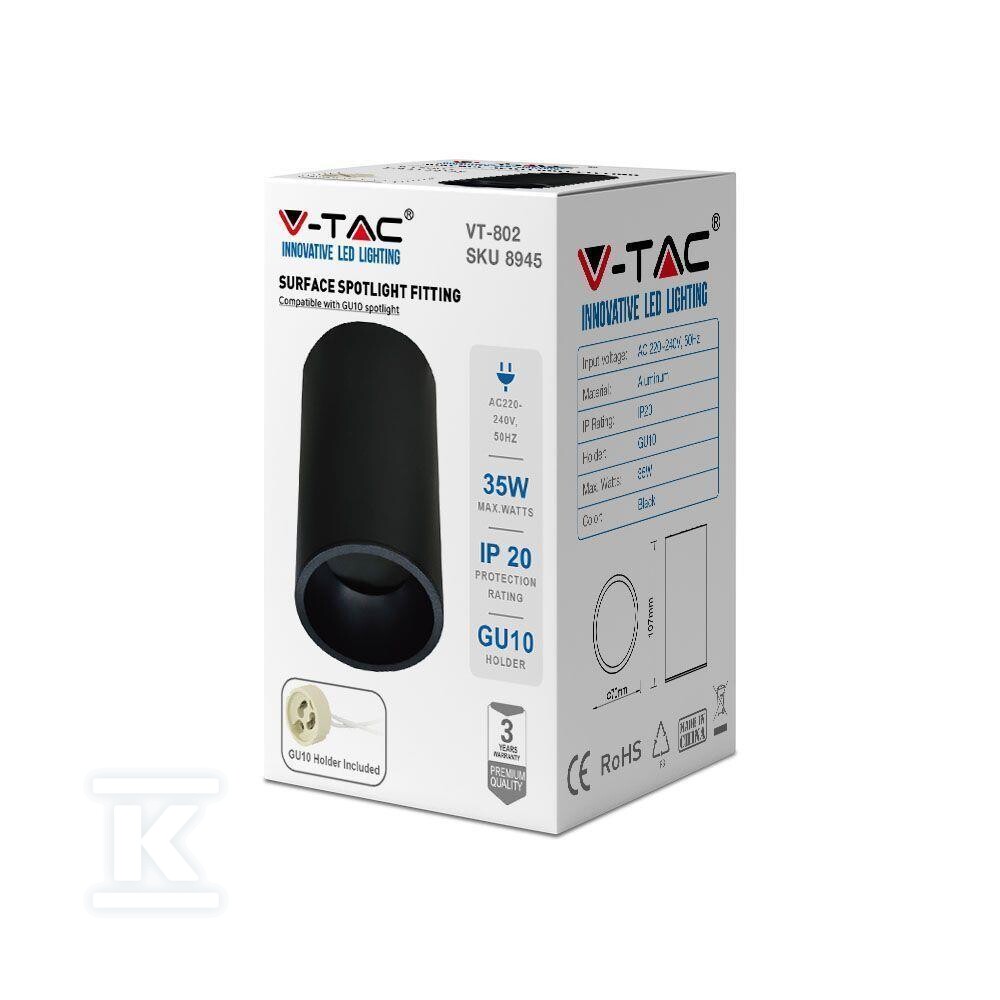 Oprawa V-TAC aluminiowa GU10 okrągła - 8945