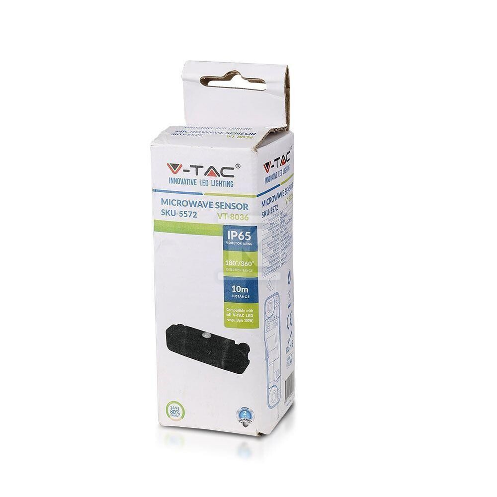 Czujnik ruchu mikrofalowy czarny V-TAC - 5572