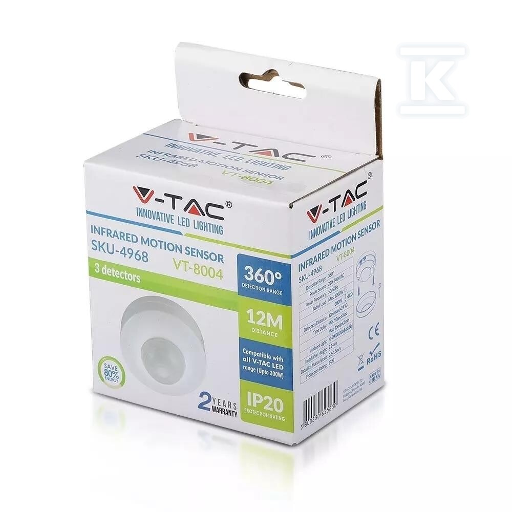 Czujnik ruchu 360st sufitowy na - 4968