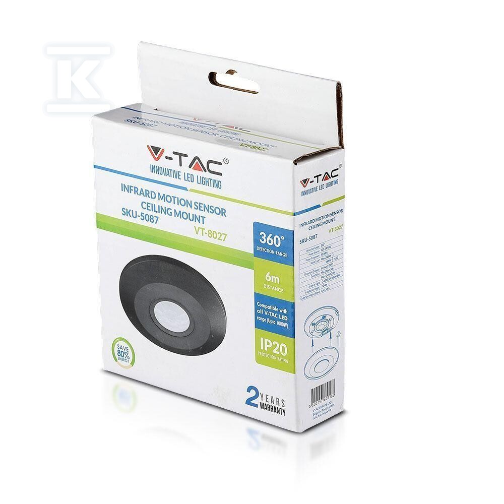 Czujnik ruchu 360st V-TAC natynkowy - 5087
