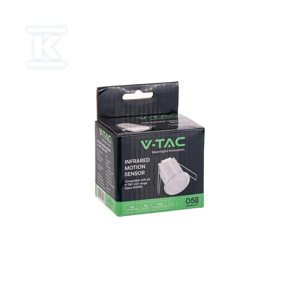 Czujnik ruchu V-TAC sufitowy 360st fi50 - 6608