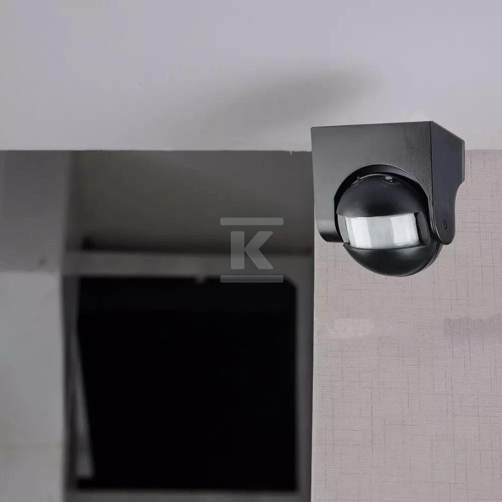 Czujnik ruchu 180st podczerwień czarny - 5077