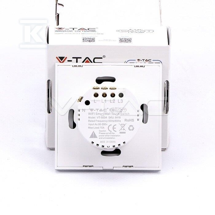 Włącznik szklany smart WI-FI V-TAC - 8418